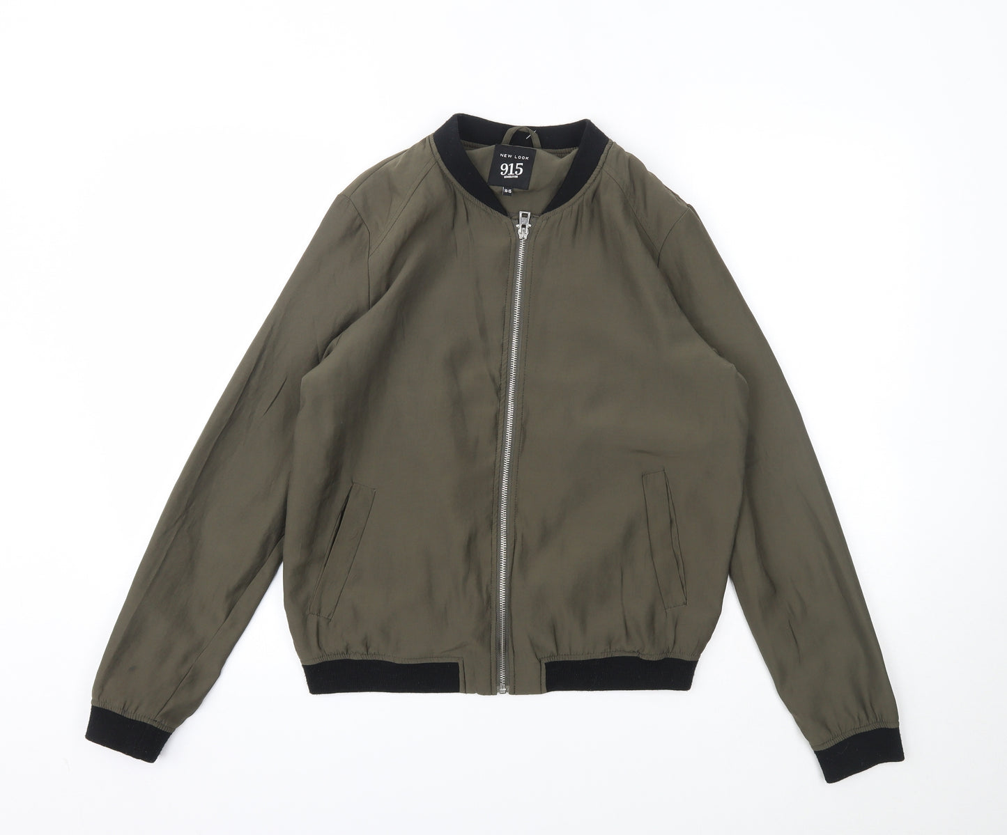 NEW LOOK  Girls Green   Basic Jacket Coat Size 14-15 Years