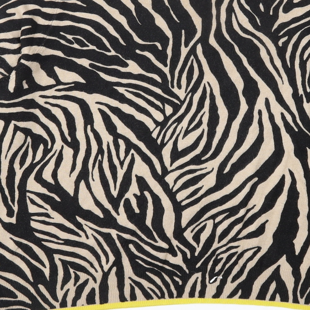 M&S Womens Ivory Animal Print  Pullover Jumper Size 16