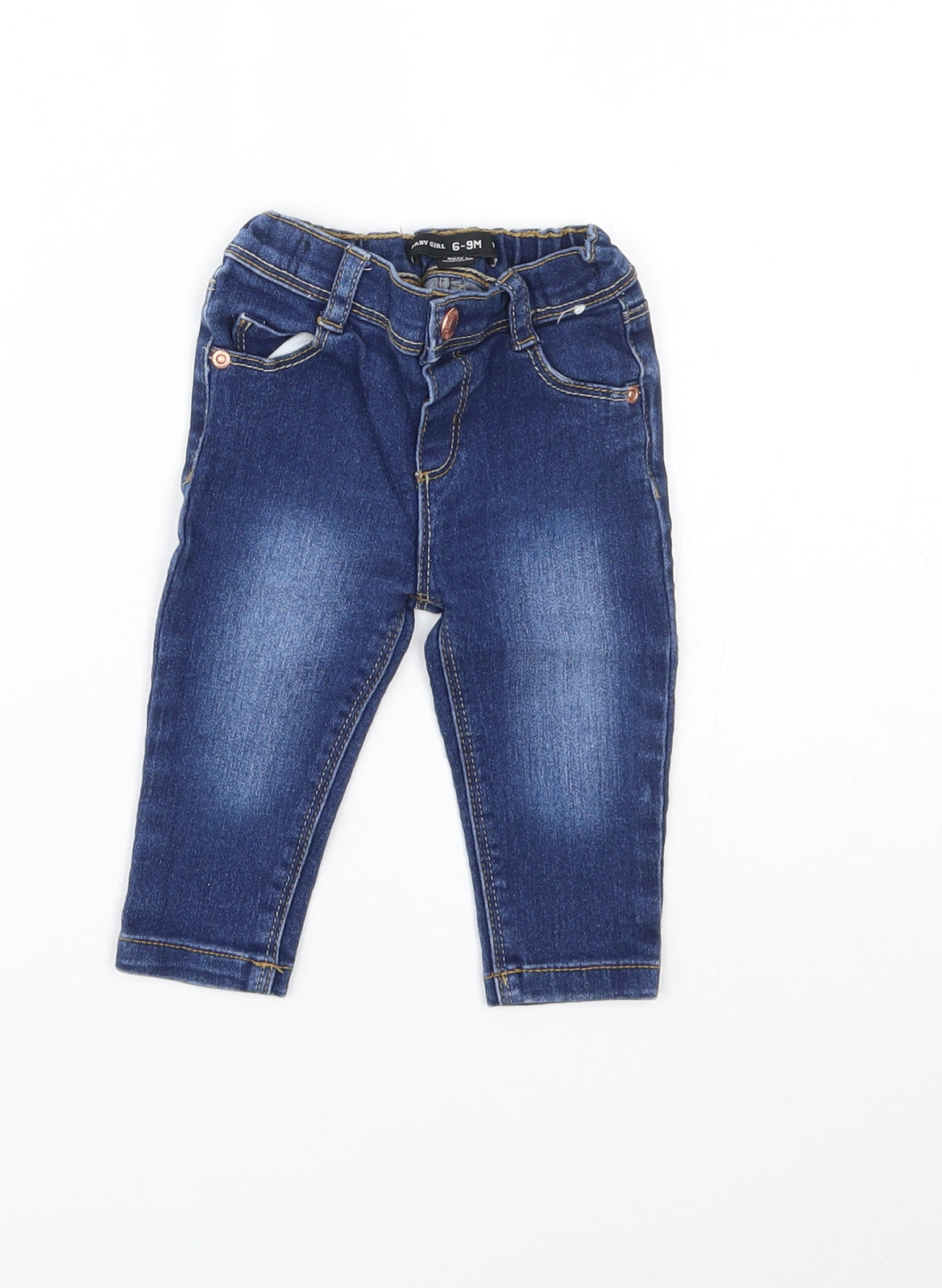 BABY GILR  Girls Blue   Capri Jeans Size 6-9 Months