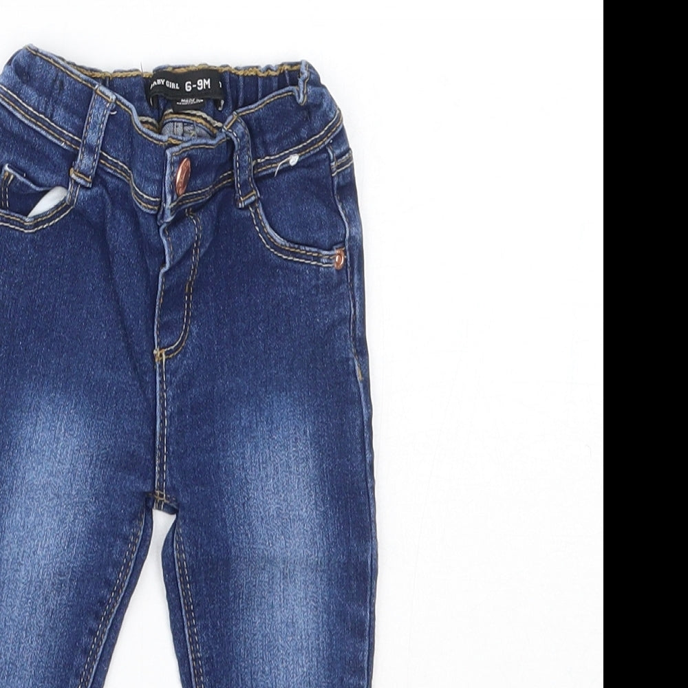 BABY GILR  Girls Blue   Capri Jeans Size 6-9 Months