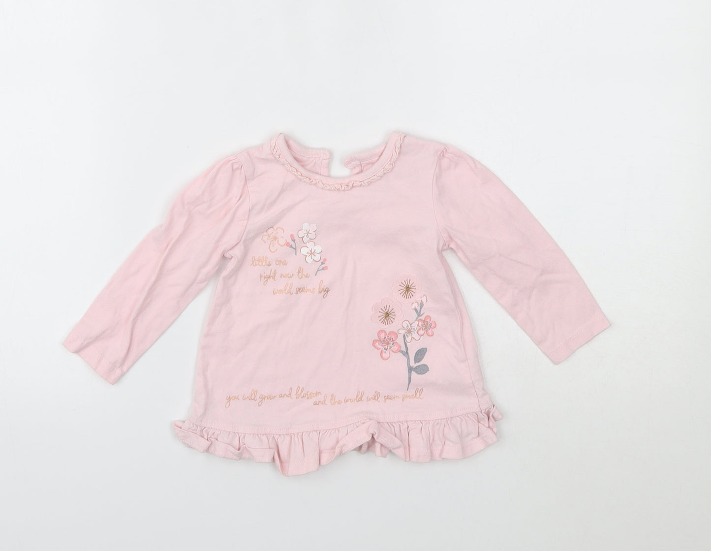 George Girls Pink   Basic T-Shirt Size 6-9 Months