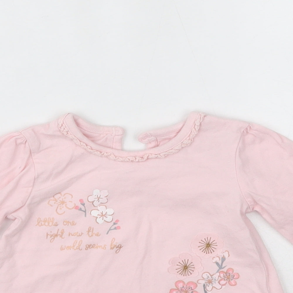George Girls Pink   Basic T-Shirt Size 6-9 Months