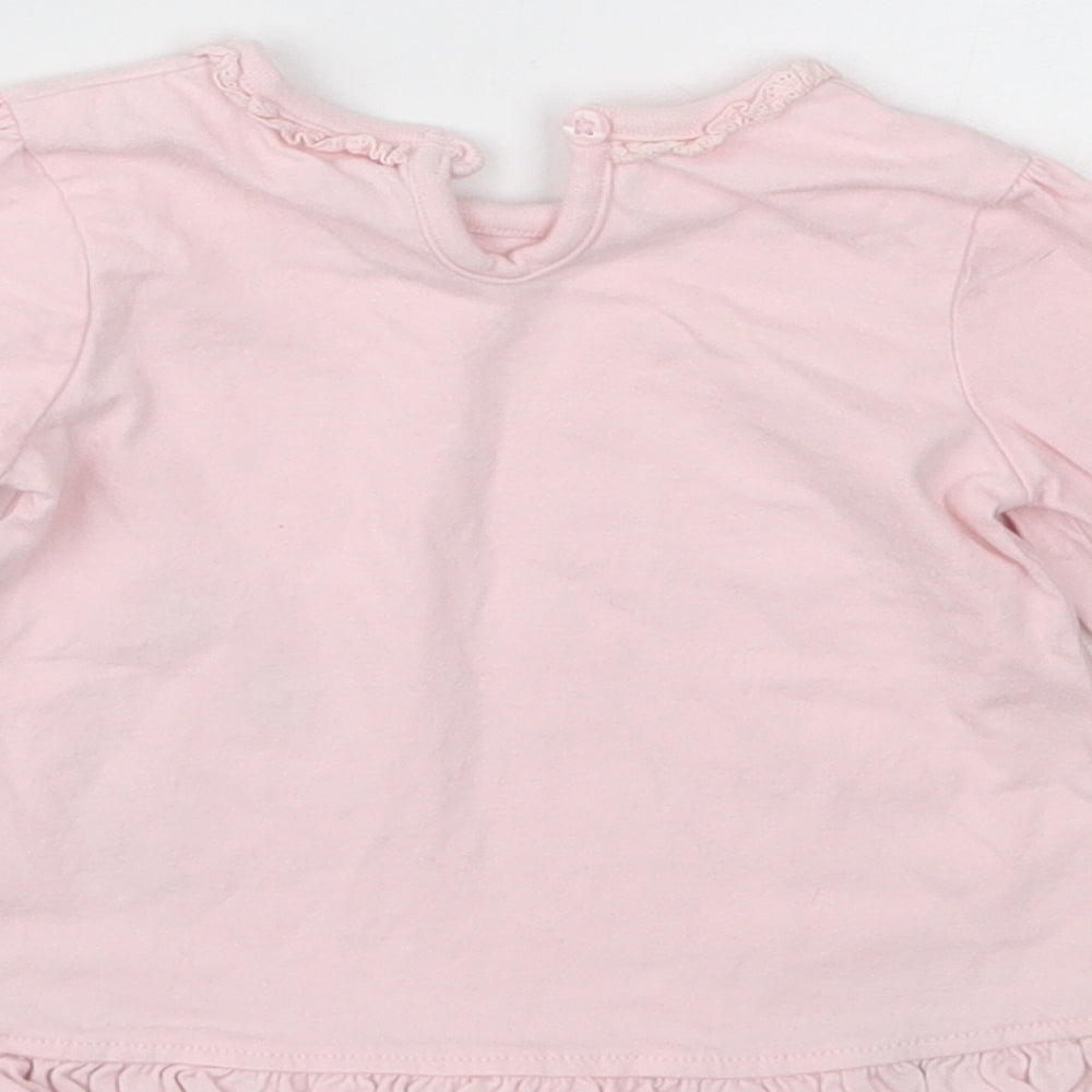 George Girls Pink   Basic T-Shirt Size 6-9 Months
