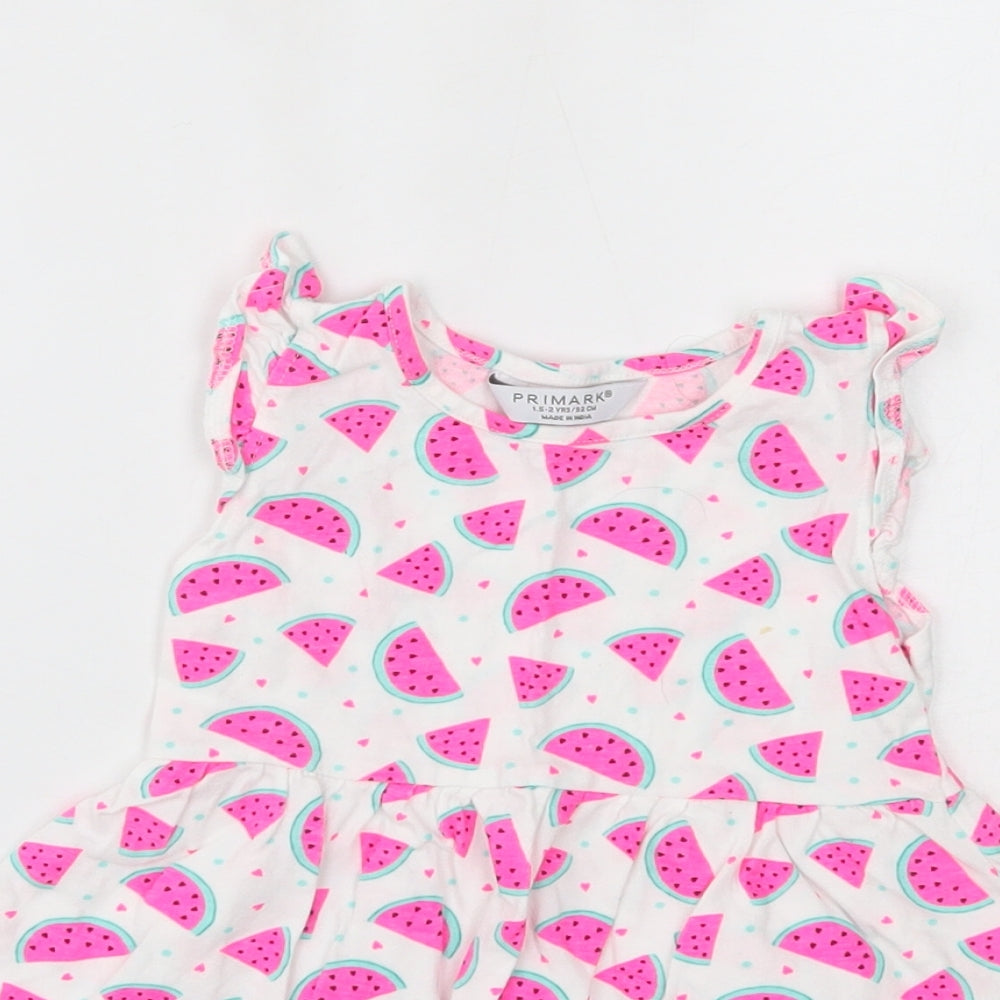 Primark12- Girls Multicoloured Geometric  Fit & Flare  Size 12-18 Months