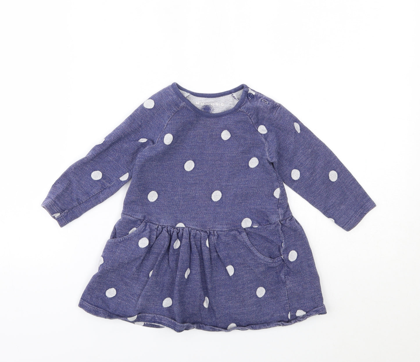 NUTMEG  Girls Blue   Fit & Flare  Size 9-12 Months