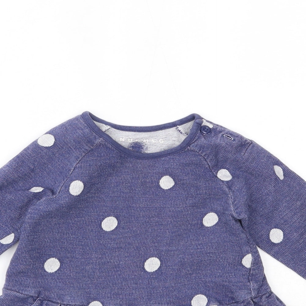 NUTMEG  Girls Blue   Fit & Flare  Size 9-12 Months