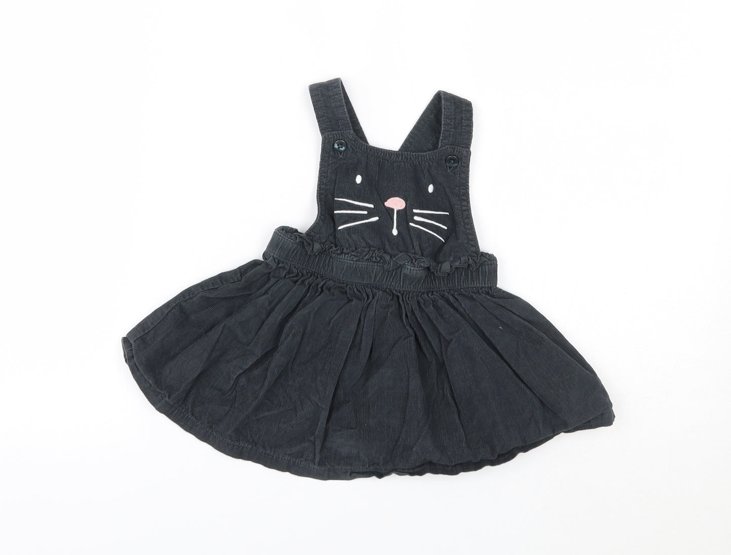F&F Girls Black Animal Print  Fit & Flare  Size 6-9 Months