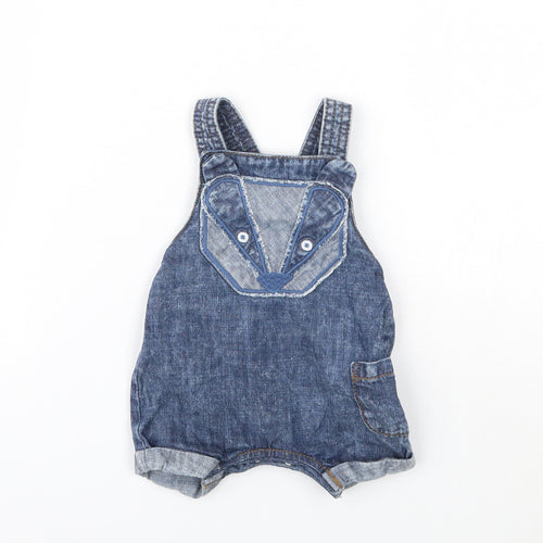 NEXT Baby Blue Animal Print  Babygrow One-Piece Size 0-3 Months