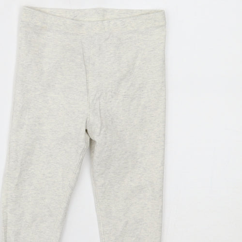 M Girls Grey Ikat  Jegging Trousers Size 7 Years