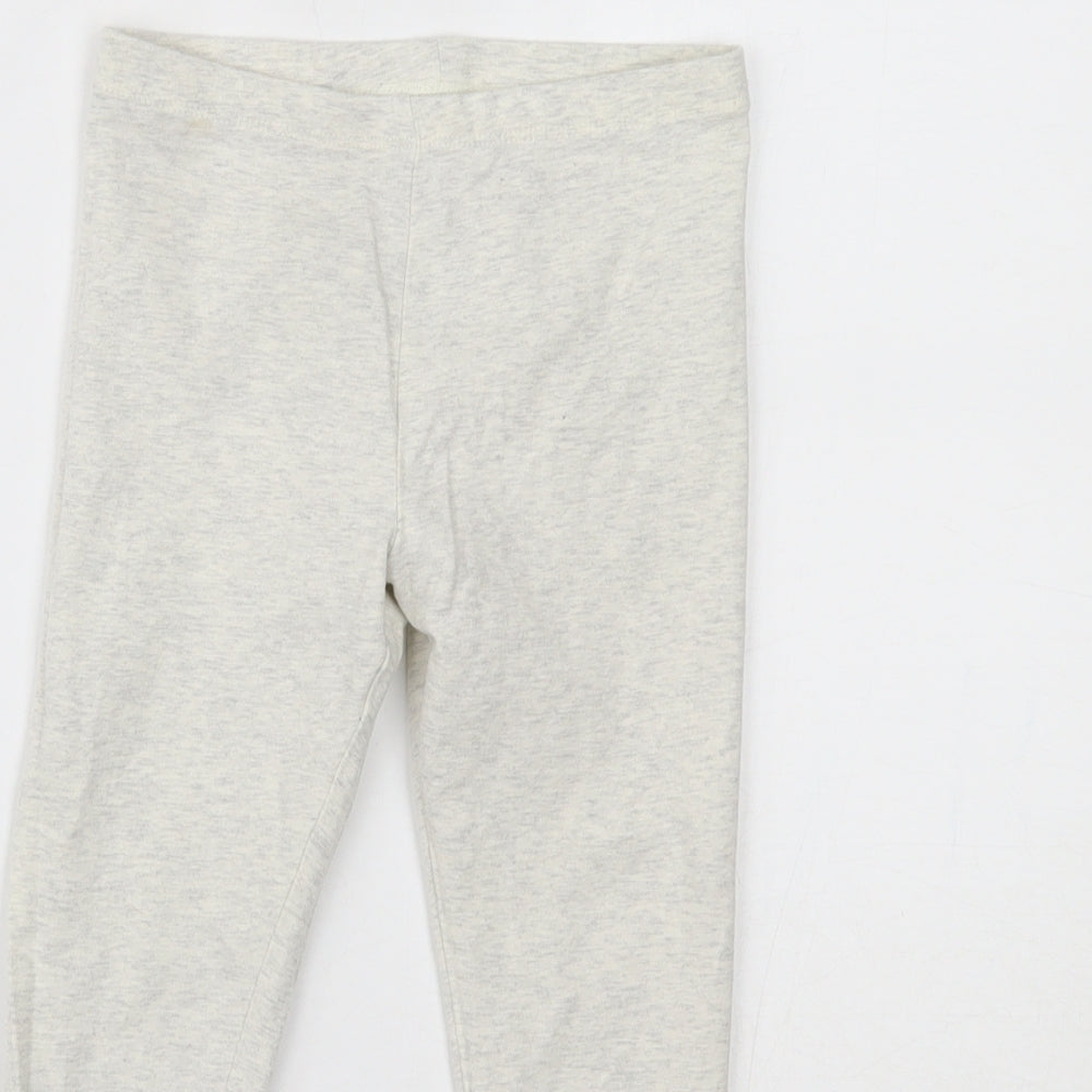 M Girls Grey Ikat  Jegging Trousers Size 7 Years