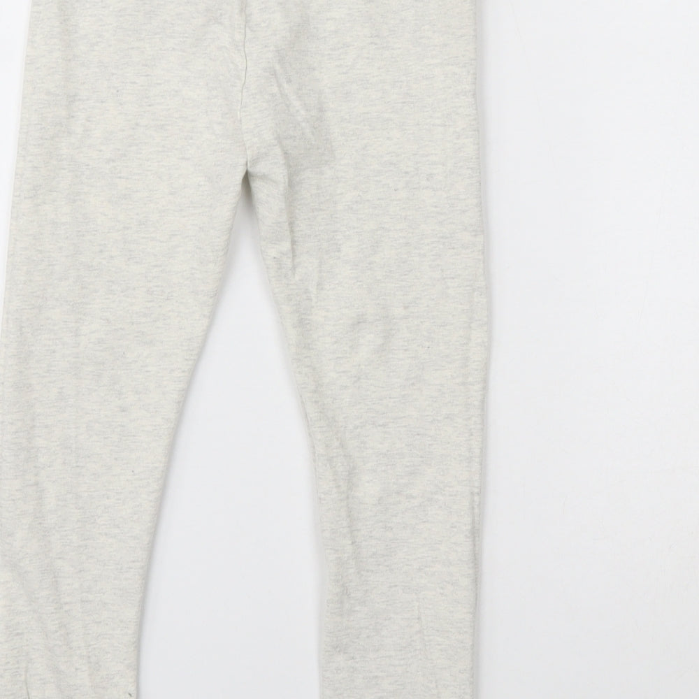 M Girls Grey Ikat  Jegging Trousers Size 7 Years
