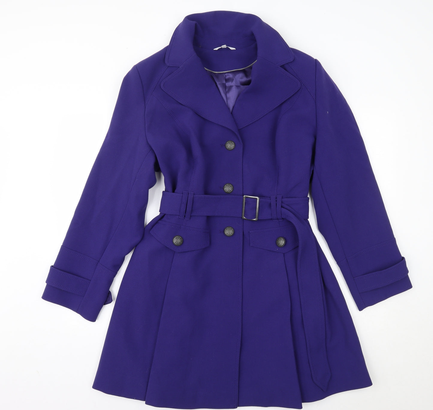 M&S Womens Purple Houndstooth  Jacket Coat Size 20