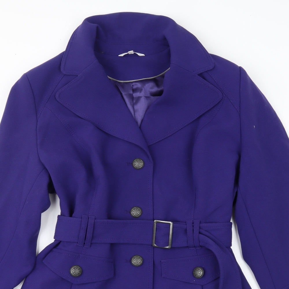 M&S Womens Purple Houndstooth  Jacket Coat Size 20