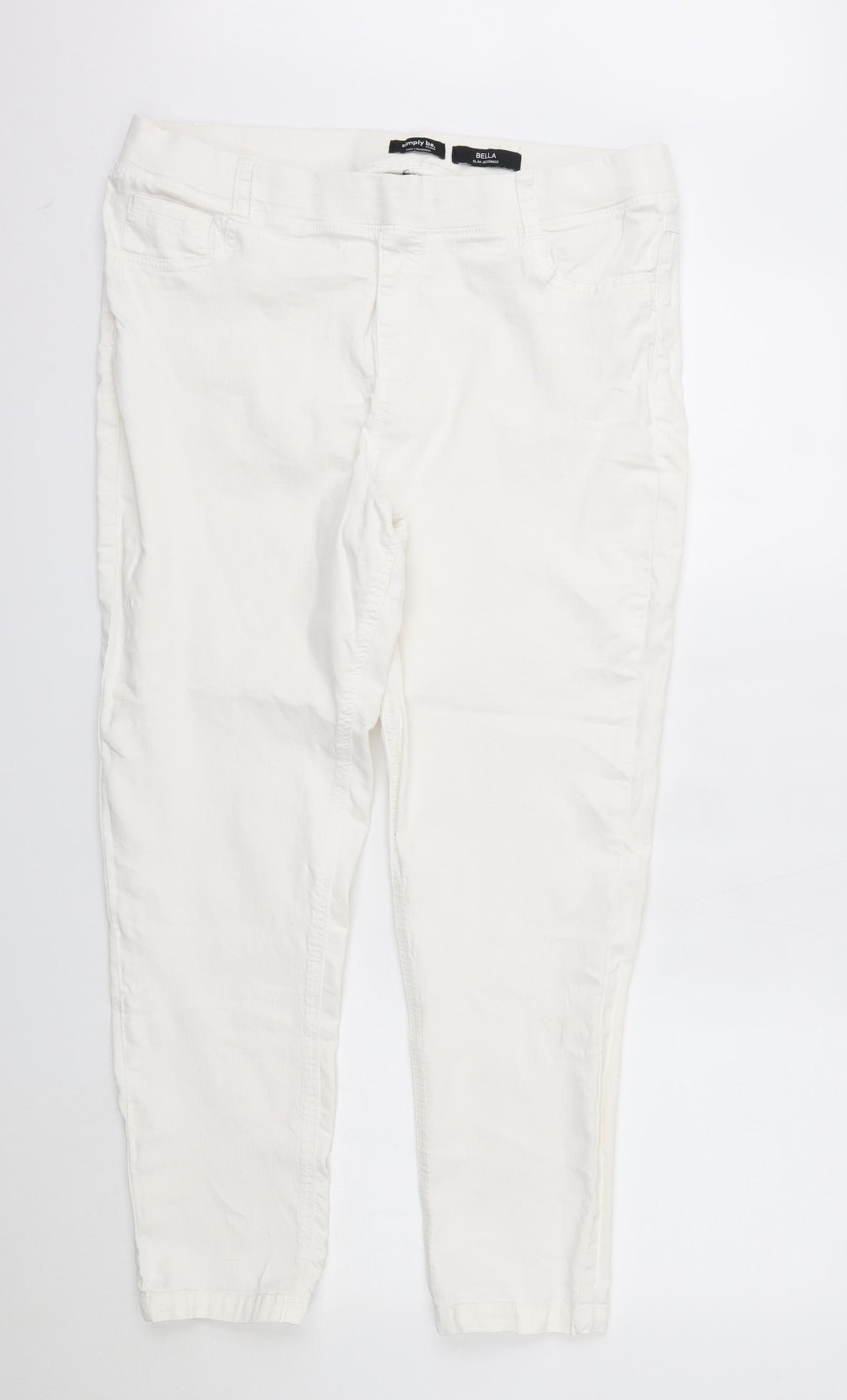 SIMPLY BE  Womens Ivory   Skinny Jeans Size 20 L26 in - stretchy waist band