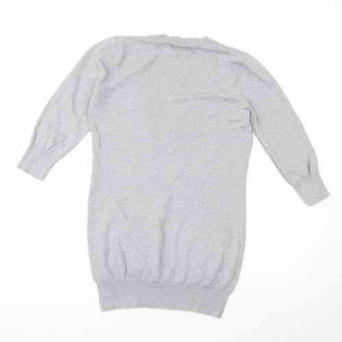 INTERNACIONALE  Womens Grey Geometric  Pullover Jumper Size 12