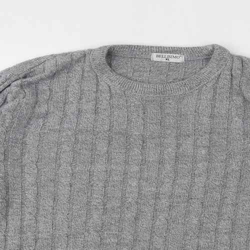 BELLISMIMO  Mens Grey   Pullover Sweatshirt Size XL