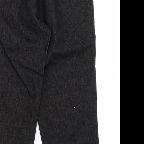 ELLE Womens Black   Cropped Trousers Size 8 L20 in