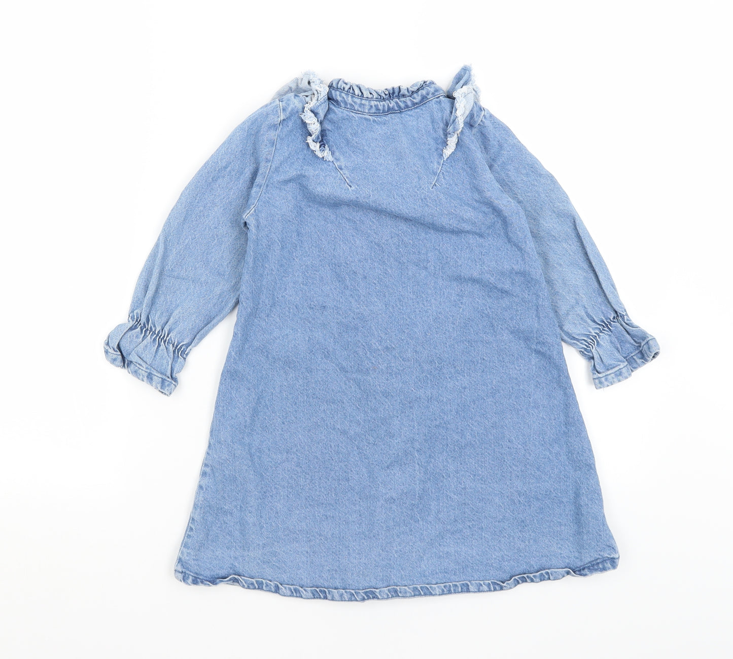 River Island Girls Blue   Shirt Dress  Size 4-5 Years