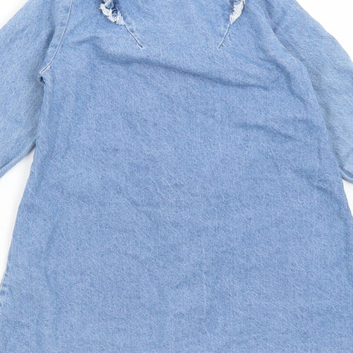 River Island Girls Blue   Shirt Dress  Size 4-5 Years