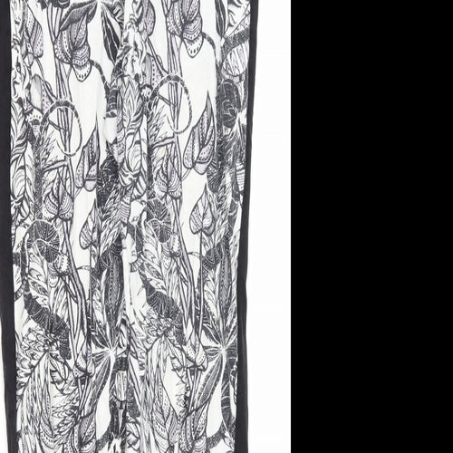 River Island Womens White Floral  Capri Trousers Size 8 L26 in