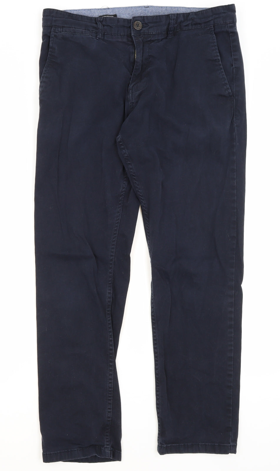 F&F Mens Blue   Chino Trousers Size 34 in L28 in