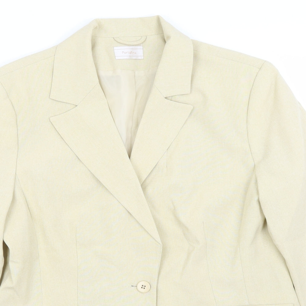 Portafina Womens Beige   Jacket Blazer Size 14