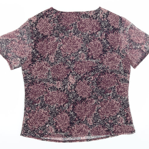 Collection Womens Purple   Basic T-Shirt Size 12