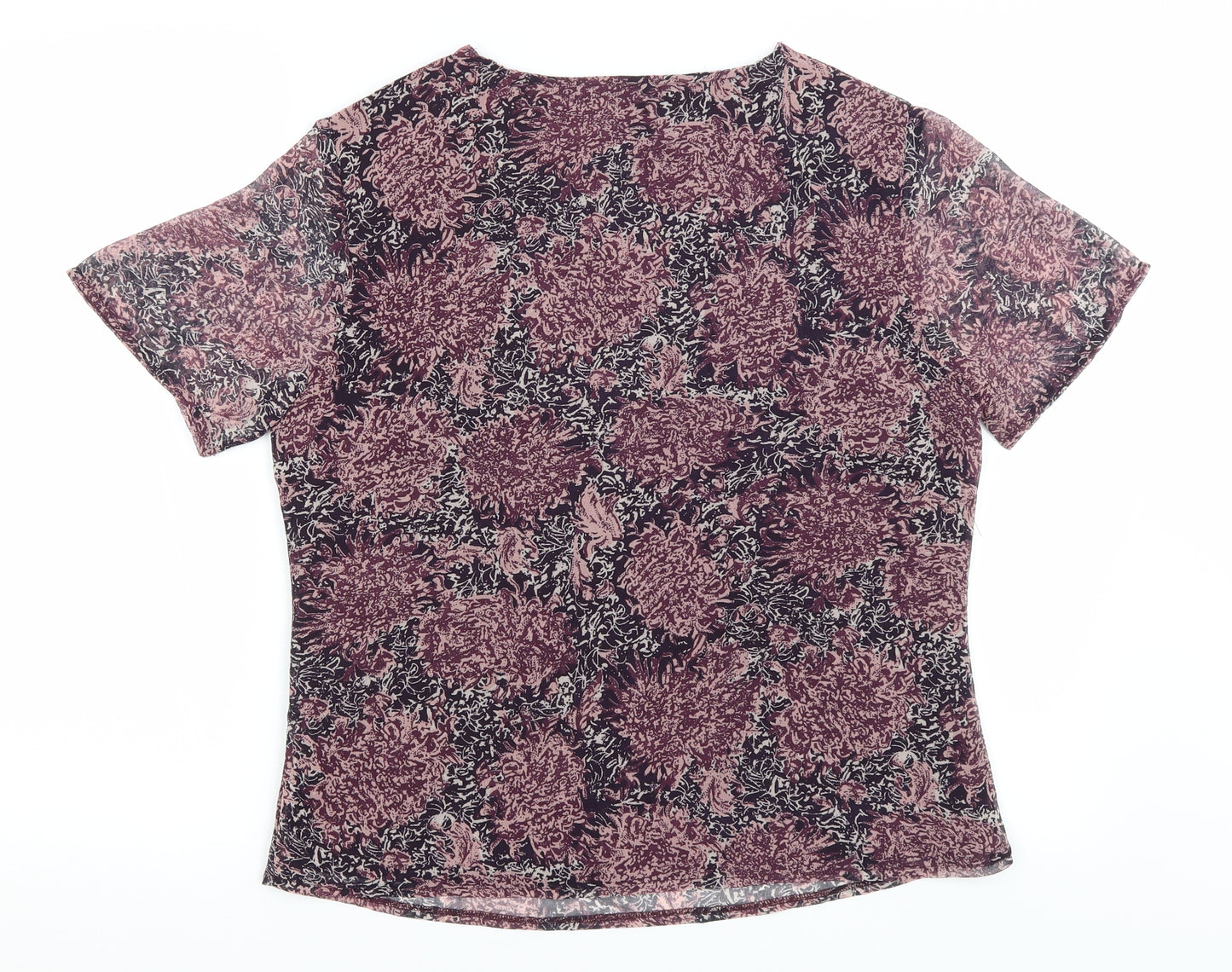Collection Womens Purple   Basic T-Shirt Size 12