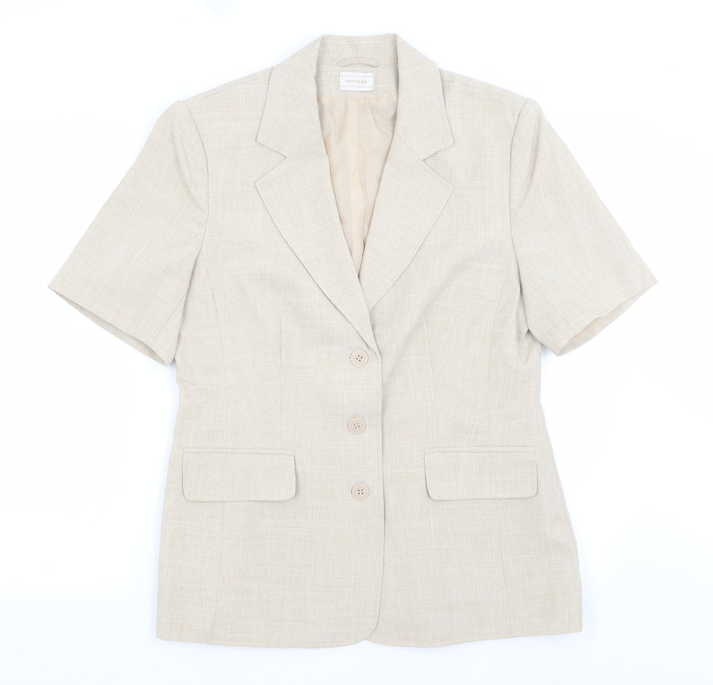 Portafina Womens Beige   Jacket Blazer Size 14