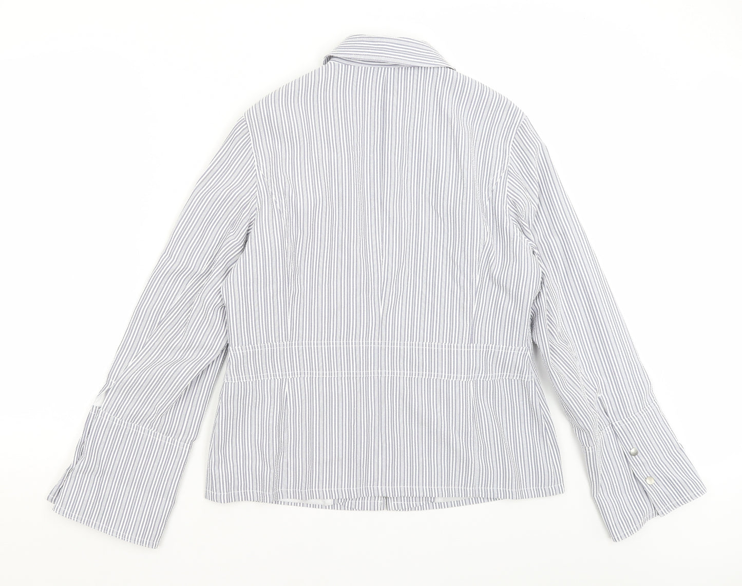 Collection Womens Blue Striped  Jacket Blazer Size 14