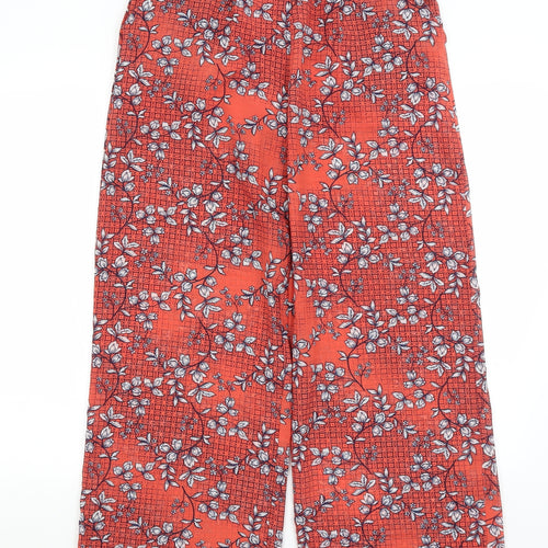 Atmosphere Womens Red Floral  Trousers  Size 8 L30 in