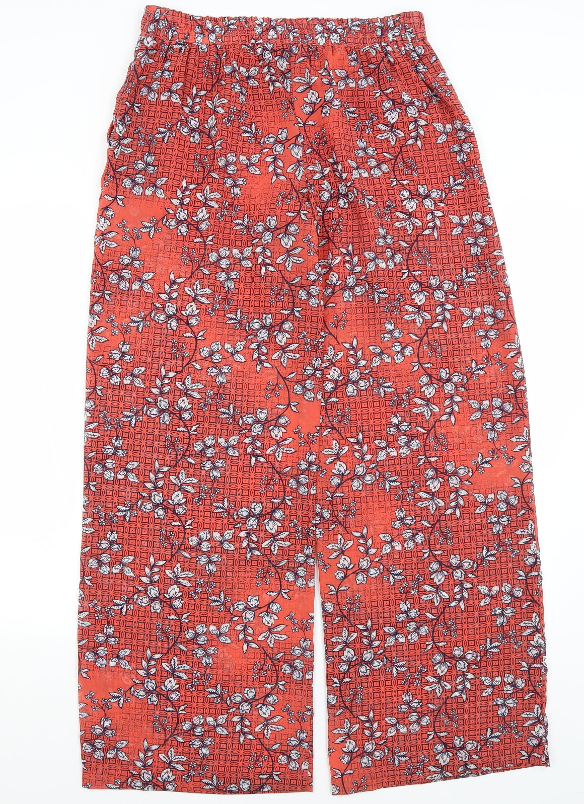 Atmosphere Womens Red Floral  Trousers  Size 8 L30 in