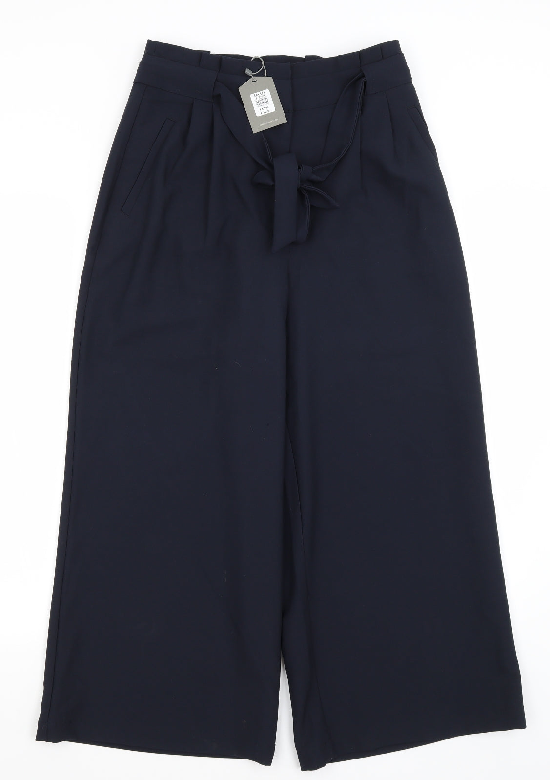 Oasis Womens Blue   Cropped Trousers Size 8 L23 in