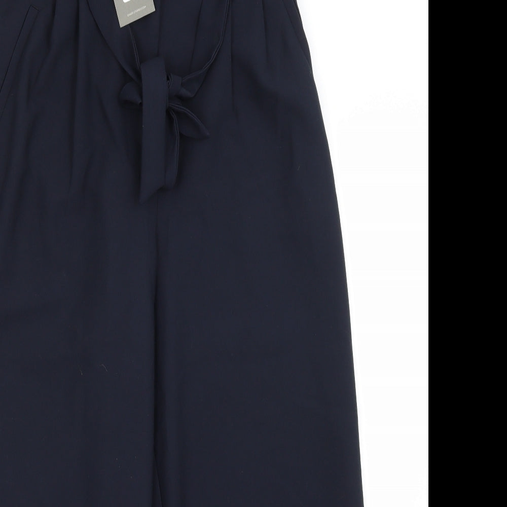 Oasis Womens Blue   Cropped Trousers Size 8 L23 in