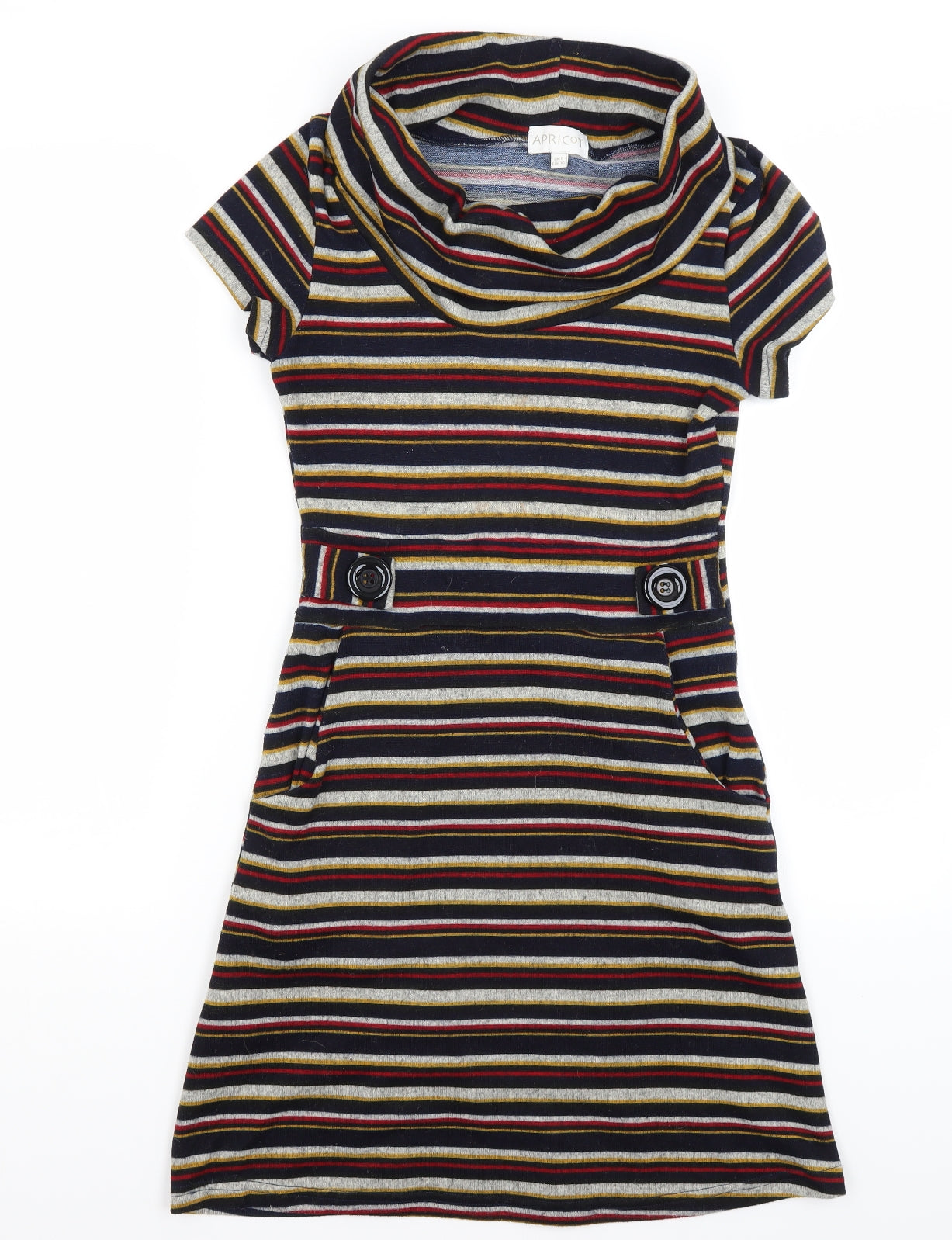Apricot Womens Black Striped  Pencil Dress  Size 8