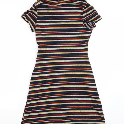 Apricot Womens Black Striped  Pencil Dress  Size 8