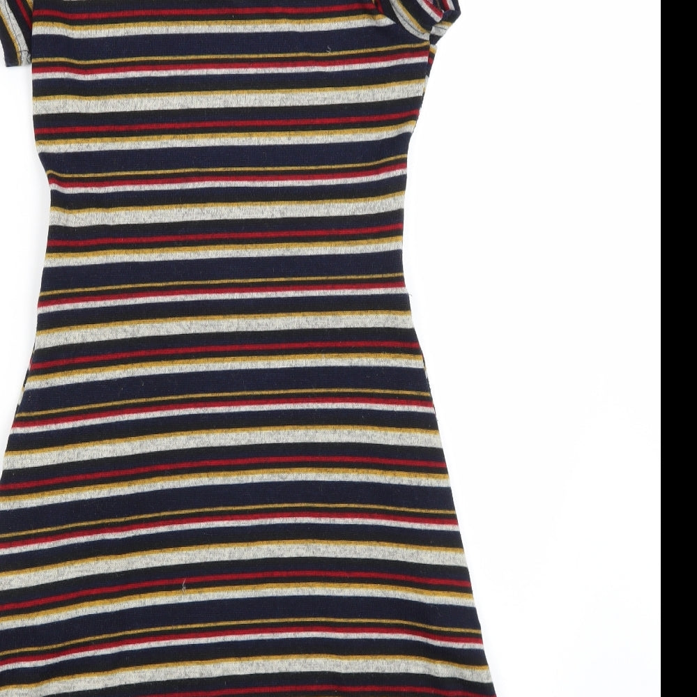 Apricot Womens Black Striped  Pencil Dress  Size 8