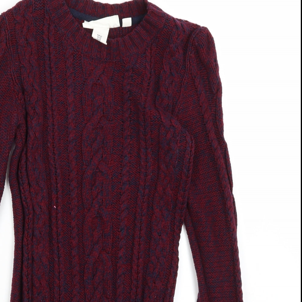 H&M Womens Red   Pullover Jumper Size XS