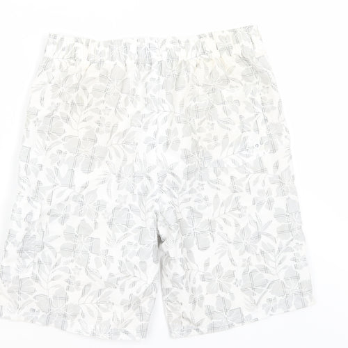 Primark Mens White Floral  Athletic Shorts Size M