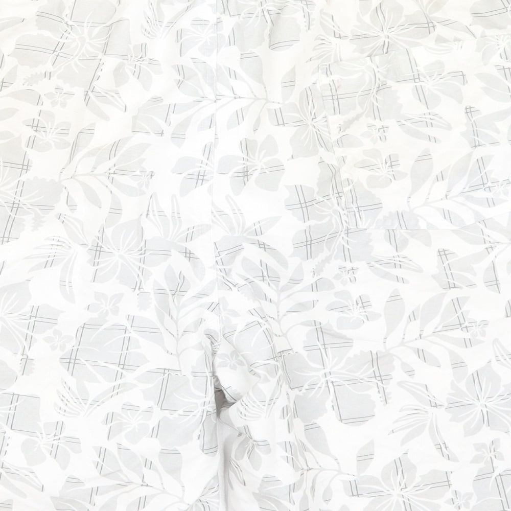 Primark Mens White Floral  Athletic Shorts Size M