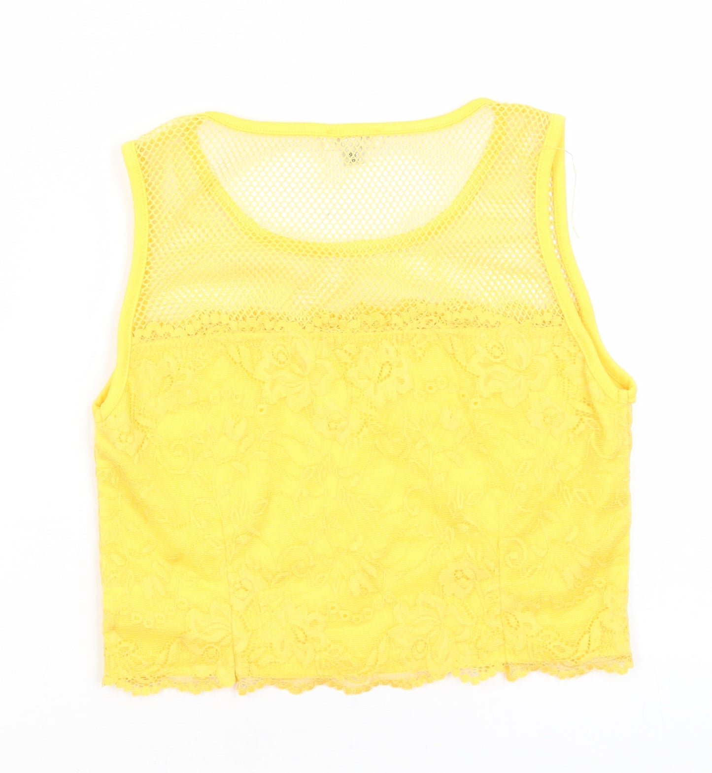 River Island Womens Yellow   Cropped Tank Size 10