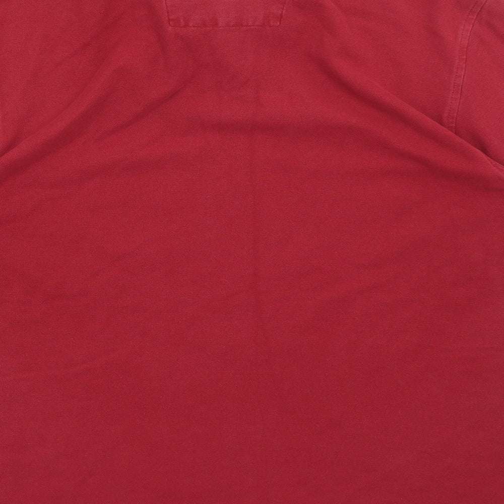 M&S Mens Red    Polo Size L
