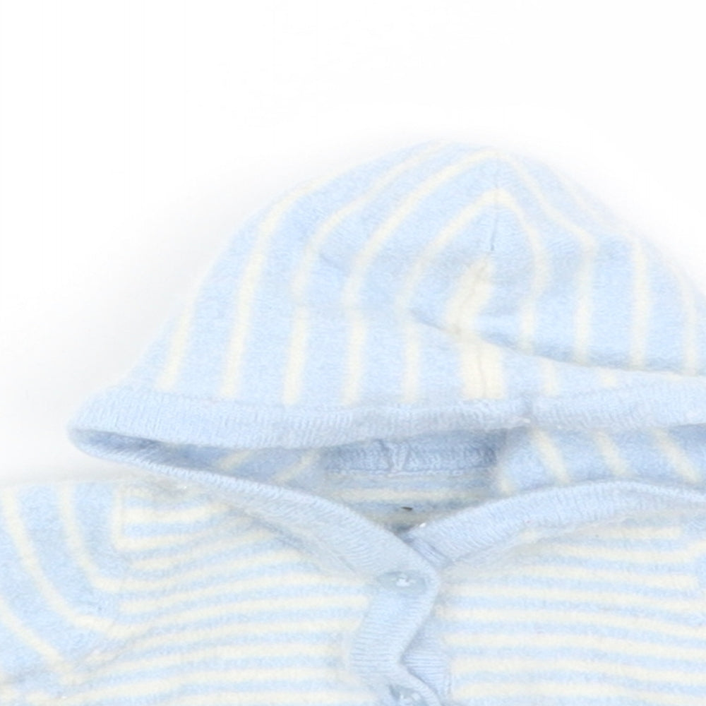 Emma & Sam Baby Blue Striped  Cardigan Jumper Size 0-3 Months