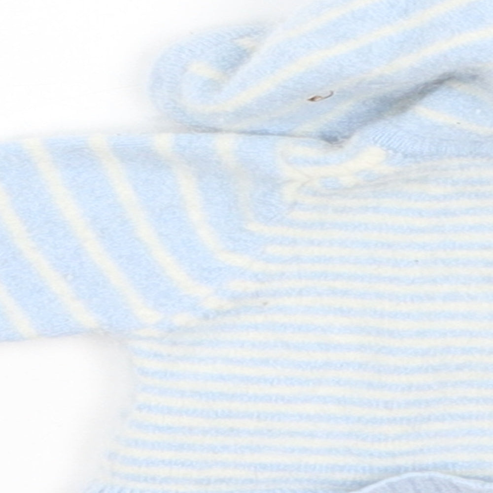 Emma & Sam Baby Blue Striped  Cardigan Jumper Size 0-3 Months