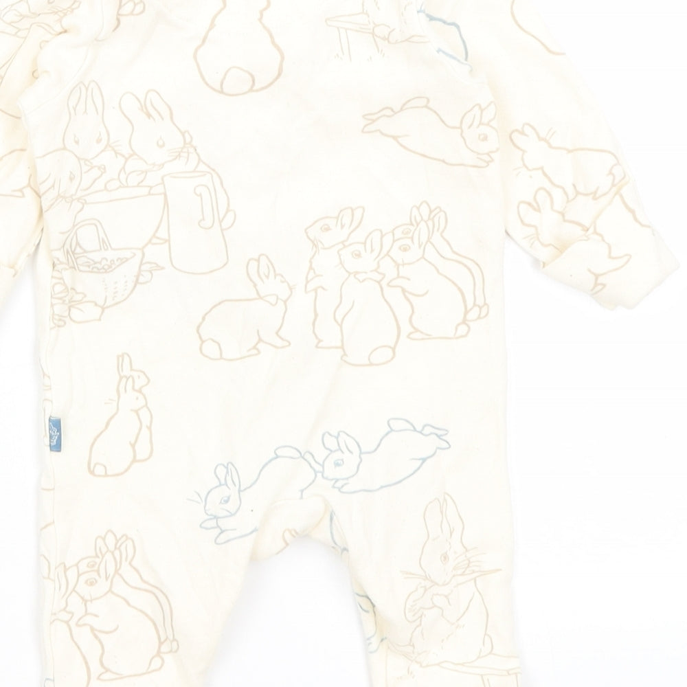 M&S Baby Ivory   Babygrow One-Piece Size 0-3 Months  - Rabbits