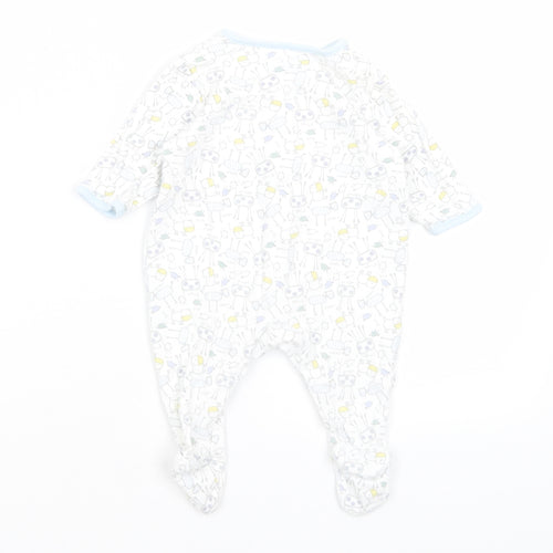 M&S Baby White   Babygrow One-Piece Size 0-3 Months  - Animals