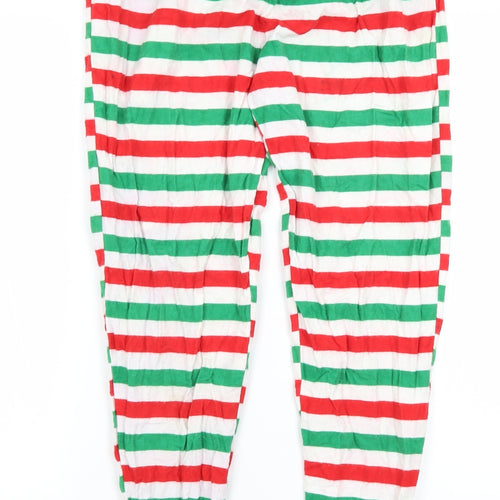 Made By Elves Womens White Striped  Capri Pyjama Pants Size M