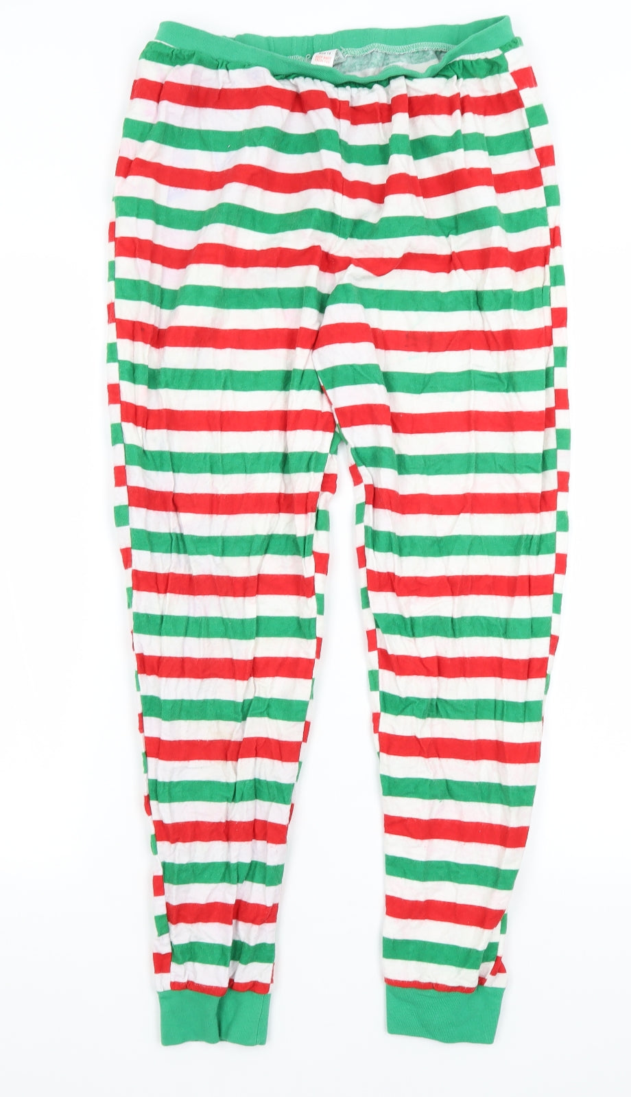 Made By Elves Womens White Striped  Capri Pyjama Pants Size M