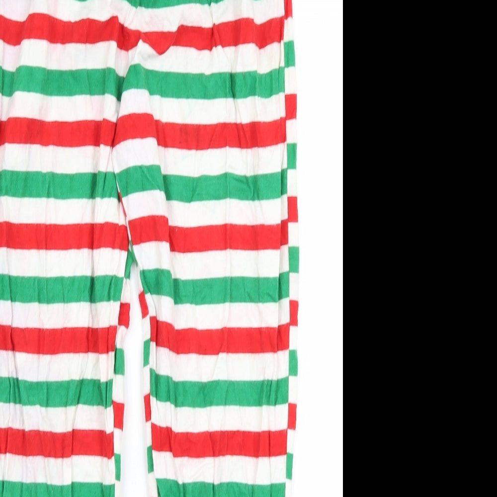 Made By Elves Womens White Striped  Capri Pyjama Pants Size M