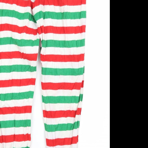 Made By Elves Womens White Striped  Capri Pyjama Pants Size M